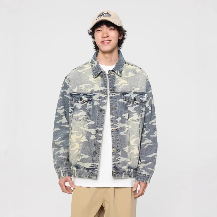 2025 Spring New Men's Camouflage Print Denim Jacket Streetwear Fashion Vintage Denin Coat Cowboy Motorcycle Jacket
2025 Spring New Men's Camouflage Print Denim Jacket Streetwear Fashion Vintage Denin Coat Cowboy Motorcycle Jacket