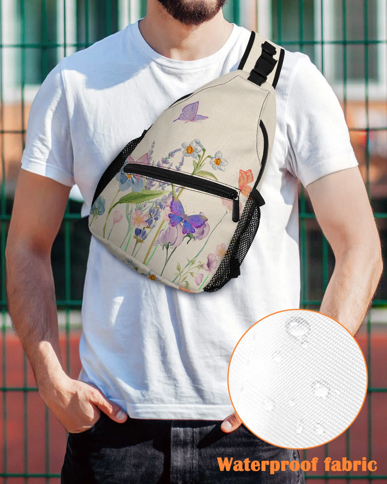 Spring Butterfly Flower Chest Bag for Men Women Casual Crossbody Bag Outdoor Travel Climb Waterproof Sling Bag
Spring Butterfly Flower Chest Bag for Men Women Casual Crossbody Bag Outdoor Travel Climb Waterproof Sling Bag