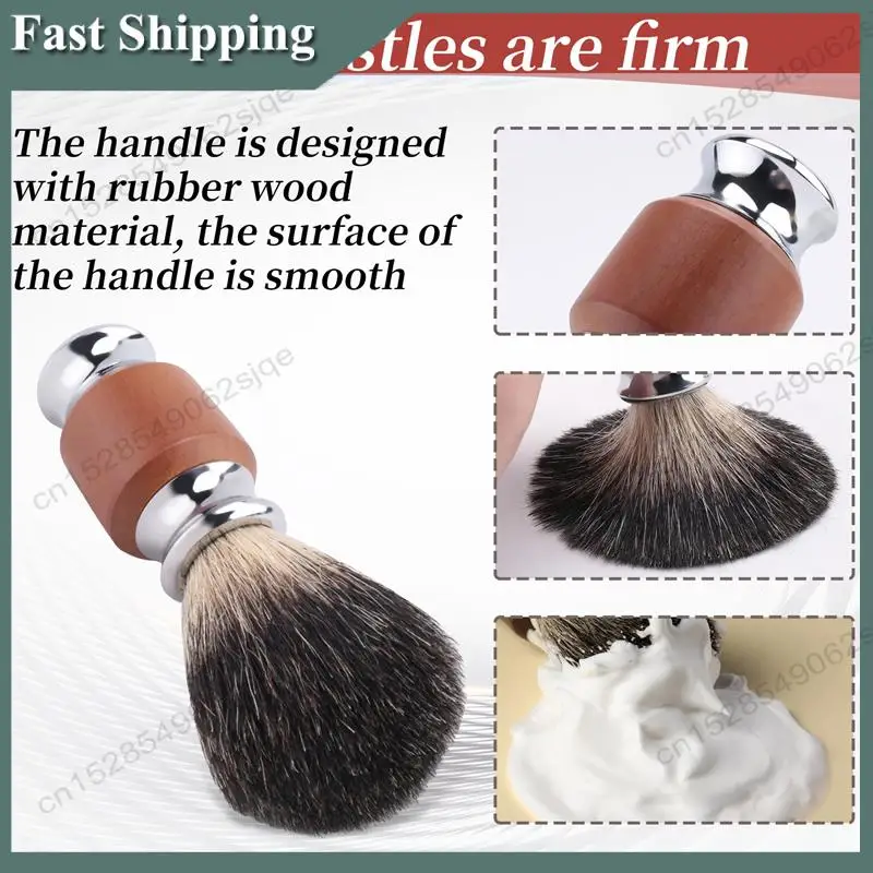 -ABKM 1Pcs Pure Badger Hair Beard Brush Men's Shaving Brush With Wooden Handle Supply Various Hair Razors
-ABKM 1Pcs Pure Badger Hair Beard Brush Men's Shaving Brush With Wooden Handle Supply Various Hair Razors