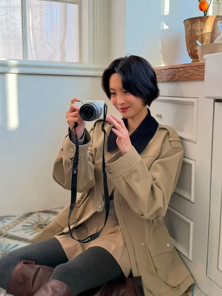 Nok Xiaola Select 2025 Spring New LUC*Y Poster Sle Patchwork Collar Jaet Coat Korean Casual Straight Cut Polyester
Nok Xiaola Select 2025 Spring New LUC*Y Poster Sle Patchwork Collar Jaet Coat Korean Casual Straight Cut Polyester