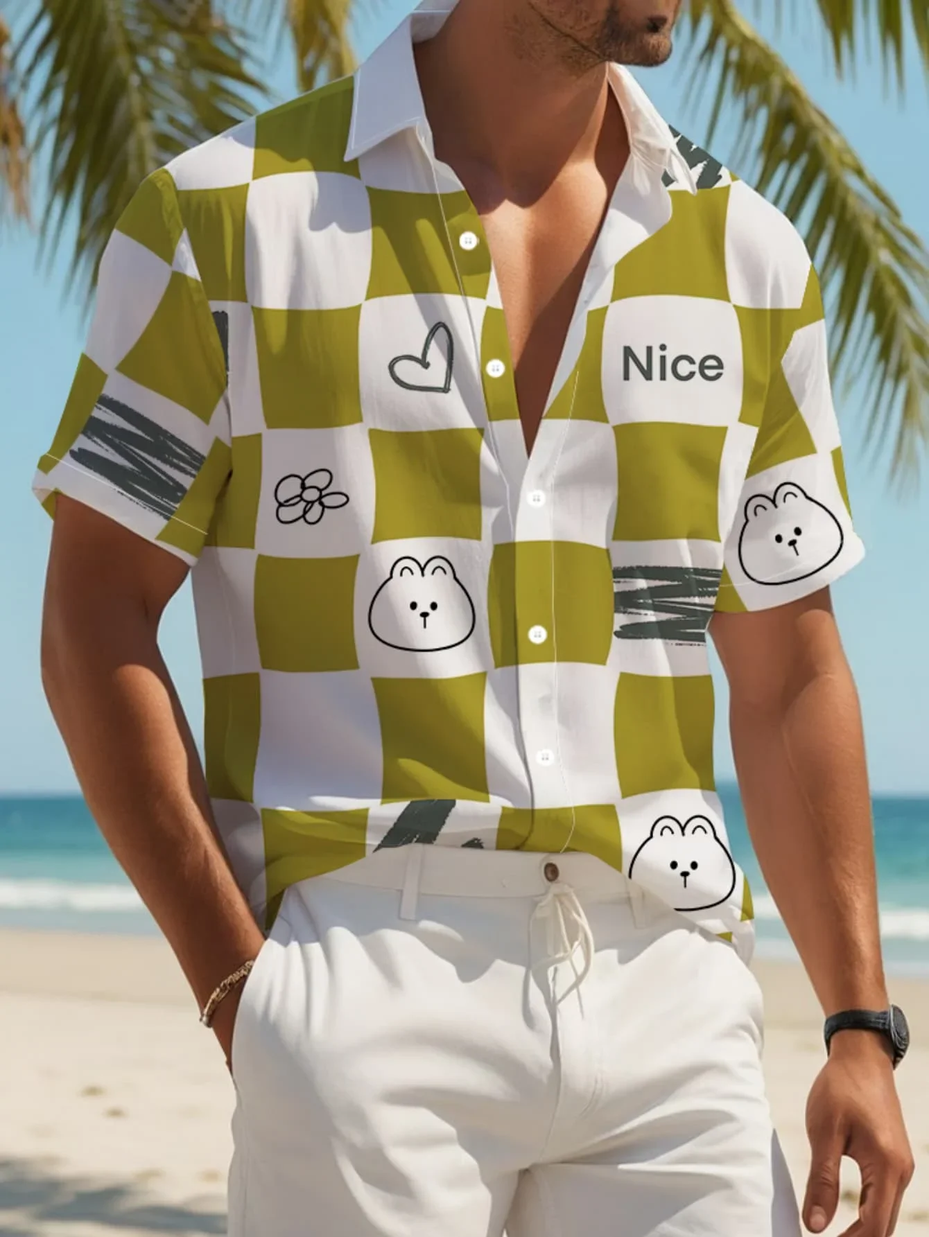 Men's Holiday Hawaiian Shirt Summer Fashion Casual Man Short Sleeve Tropical Print Beach Wear Breathable Party Tops
Men's Holiday Hawaiian Shirt Summer Fashion Casual Man Short Sleeve Tropical Print Beach Wear Breathable Party Tops