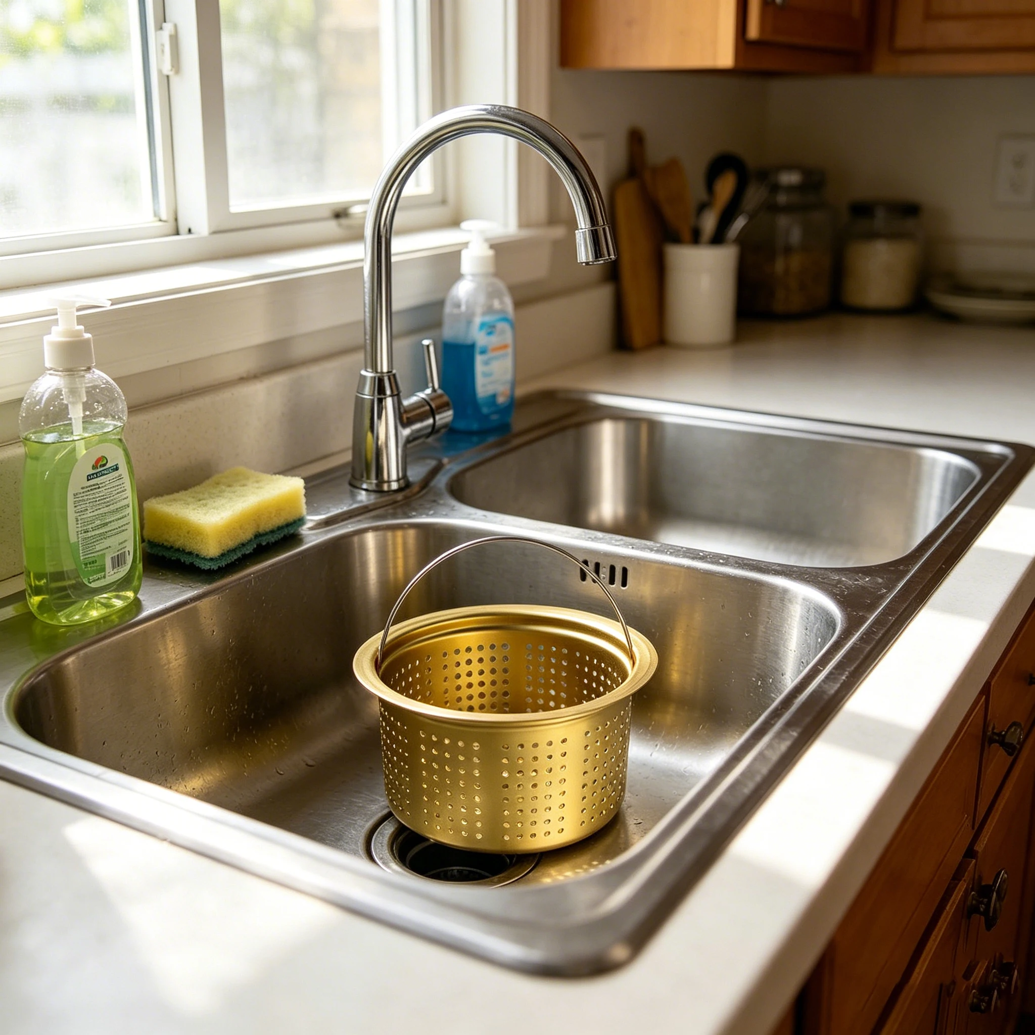 Golden Kitchen Sink Basket Filter Aluminum Titanium Oxide Gold Strainer Floor Waste Filter Net Round Shape Waste Catcher
Golden Kitchen Sink Basket Filter Aluminum Titanium Oxide Gold Strainer Floor Waste Filter Net Round Shape Waste Catcher