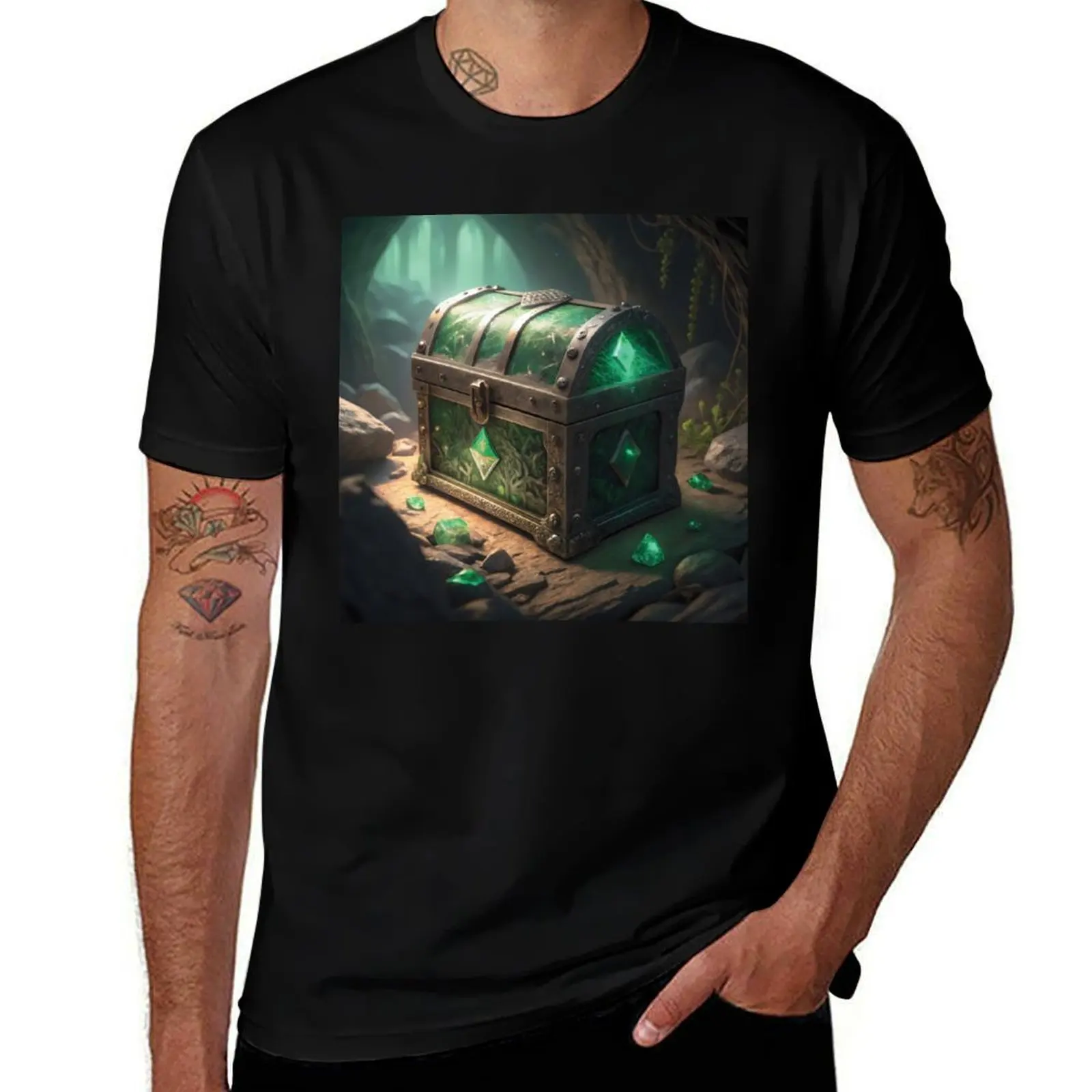 Emerald Enigma: The Mystical Treasure Chest T-Shirt vintage clothes street wear heavyweight t shirts for men
Emerald Enigma: The Mystical Treasure Chest T-Shirt vintage clothes street wear heavyweight t shirts for men
