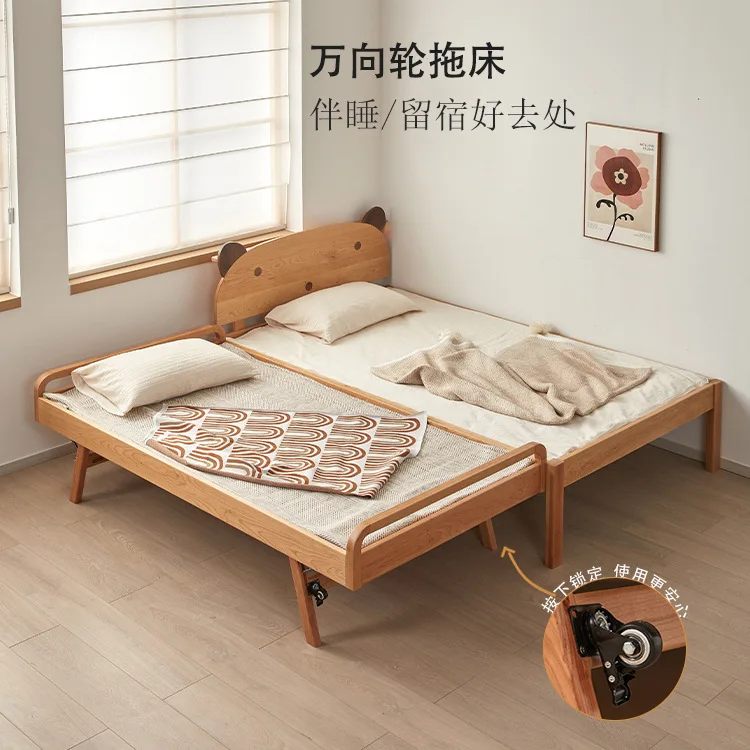 Movable and foldable combination splicing bed Mother and child bed Trailer Up and down double-layer all-solid wood pull-out
Movable and foldable combination splicing bed Mother and child bed Trailer Up and down double-layer all-solid wood pull-out