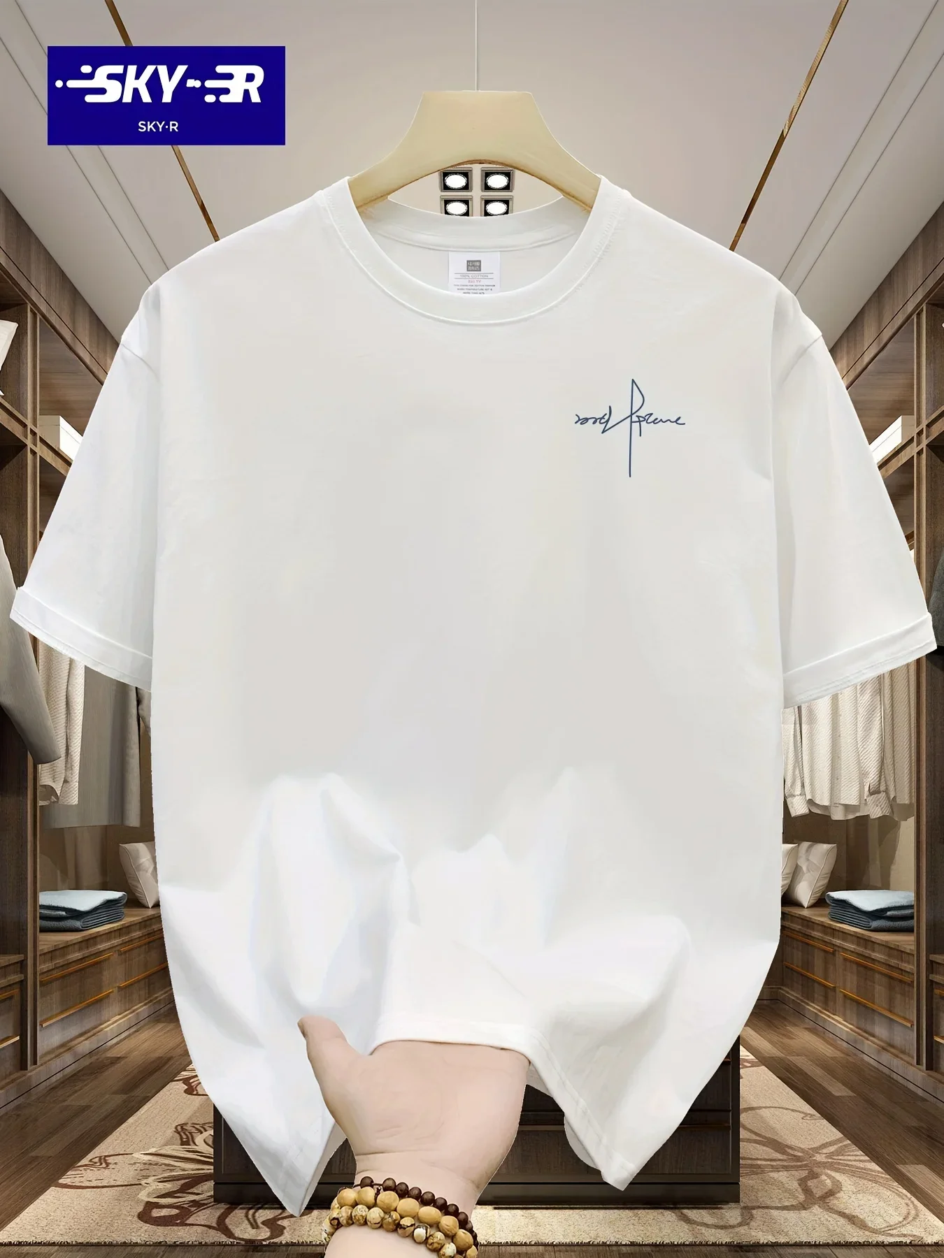 Summer Men's 100% Cotton T-Shirt Casual Sport Loose Large Size Letter Patterned Print Comfortable Round Neck Short Sleeve T-Shir
Summer Men's 100% Cotton T-Shirt Casual Sport Loose Large Size Letter Patterned Print Comfortable Round Neck Short Sleeve T-Shir