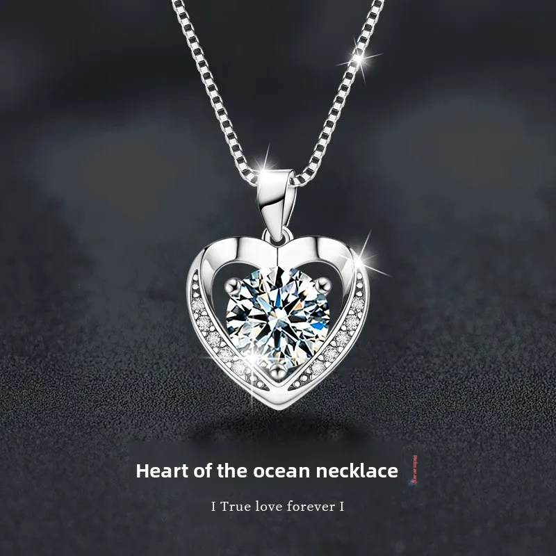3Ct D-Color Moissanite Heart Pendant Necklace in S925 Sterling Silver - Elegant Jewelry for Women
3Ct D-Color Moissanite Heart Pendant Necklace in S925 Sterling Silver - Elegant Jewelry for Women