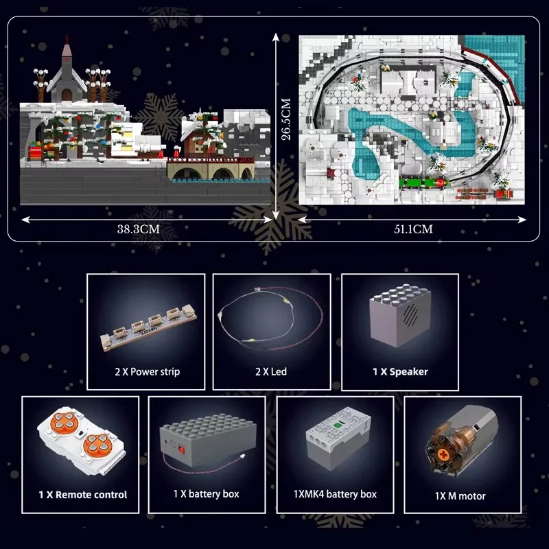 Mold King 12029 классический рождественский поезд парк радиоуправляемая модель строительные блоки развивающие кирпичи креативные игрушки «сделай сам» рождественские подарки для детей
Mold King 12029 классический рождественский поезд парк радиоуправляемая модель строительные блоки развивающие кирпичи креативные игрушки «сделай сам» рождественские подарки для детей