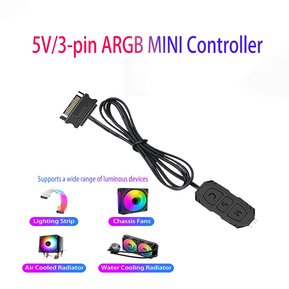Контроллер MINI ARGB 5 В 3-контактный для SATA Блок питания Контроллер RGB 3-контактный концентратор для корпуса процессора ПК Вентилятор охлаждения Вентилятор Светодиодные фонари Радиатор
Контроллер MINI ARGB 5 В 3-контактный для SATA Блок питания Контроллер RGB 3-контактный концентратор для корпуса процессора ПК Вентилятор охлаждения Вентилятор Светодиодные фонари Радиатор
