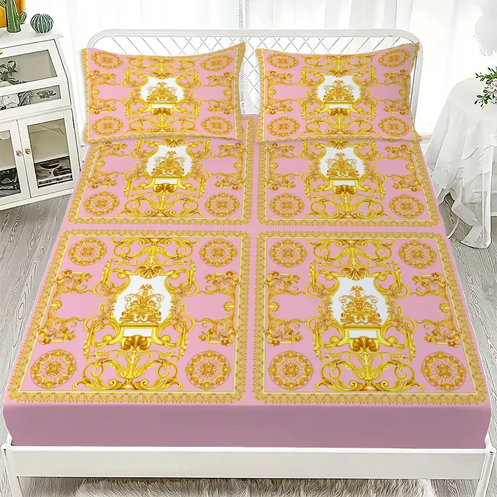 Digital Printing Fitted Sheet Set Luxury Modern Style Mattress Covers Soft Breathable Bedding Set With Deep Pocket for Bedroom
Digital Printing Fitted Sheet Set Luxury Modern Style Mattress Covers Soft Breathable Bedding Set With Deep Pocket for Bedroom