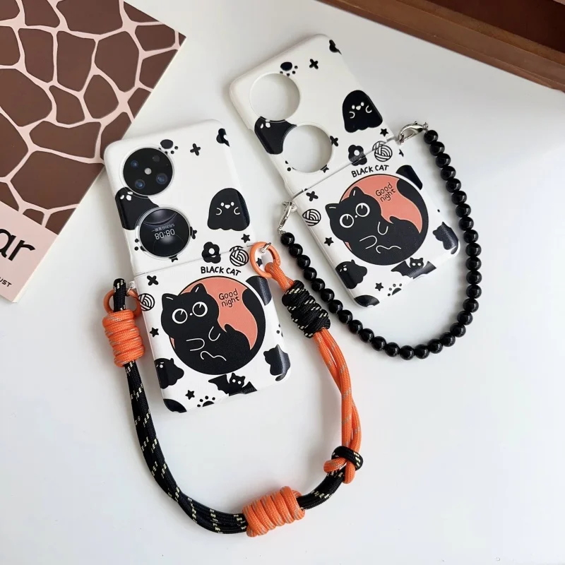 Phone Case for Huawei P50 pocket2 Black Cat Patterned Phone Case Huawei P50 pocket2 Fashion Bracelet Phone Case
Phone Case for Huawei P50 pocket2 Black Cat Patterned Phone Case Huawei P50 pocket2 Fashion Bracelet Phone Case