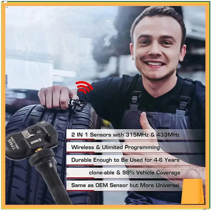 Trending Car Tyre TPMS Sensor Programmable Tire Pressure Sensor 315MHZ+433Mhz 2 In 1 For Autel Tool TS408 TS508 ITS600 MX Sensor
Trending Car Tyre TPMS Sensor Programmable Tire Pressure Sensor 315MHZ+433Mhz 2 In 1 For Autel Tool TS408 TS508 ITS600 MX Sensor