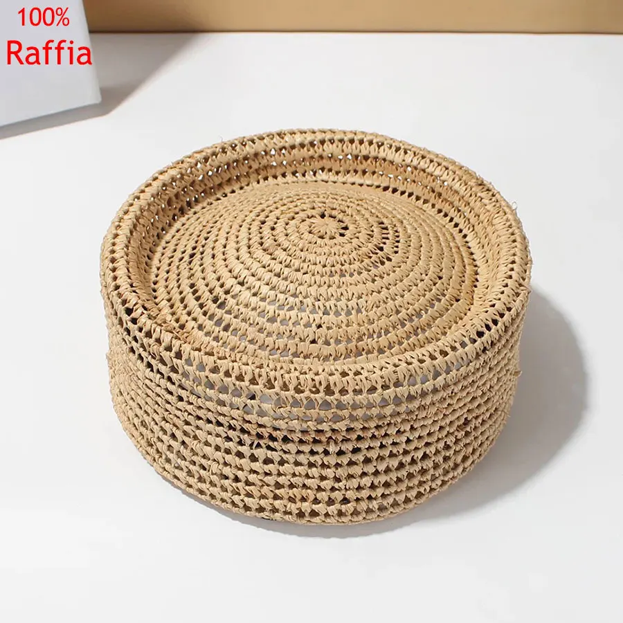 Fashion French 100% Hollow-out Raffia Berets Women Hand Woven Straw Summer Elegant Sun Hats Charming Cocktail Party Dinner Cap
Fashion French 100% Hollow-out Raffia Berets Women Hand Woven Straw Summer Elegant Sun Hats Charming Cocktail Party Dinner Cap