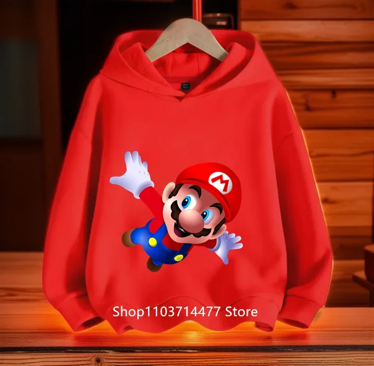 Толстовка с капюшоном Game Super Mario Bros для детей, топы с длинными рукавами, одежда для мальчиков и девочек, детская модная детская толстовка с героями мультфильмов на весну и осень
Толстовка с капюшоном Game Super Mario Bros для детей, топы с длинными рукавами, одежда для мальчиков и девочек, детская модная детская толстовка с героями мультфильмов на весну и осень