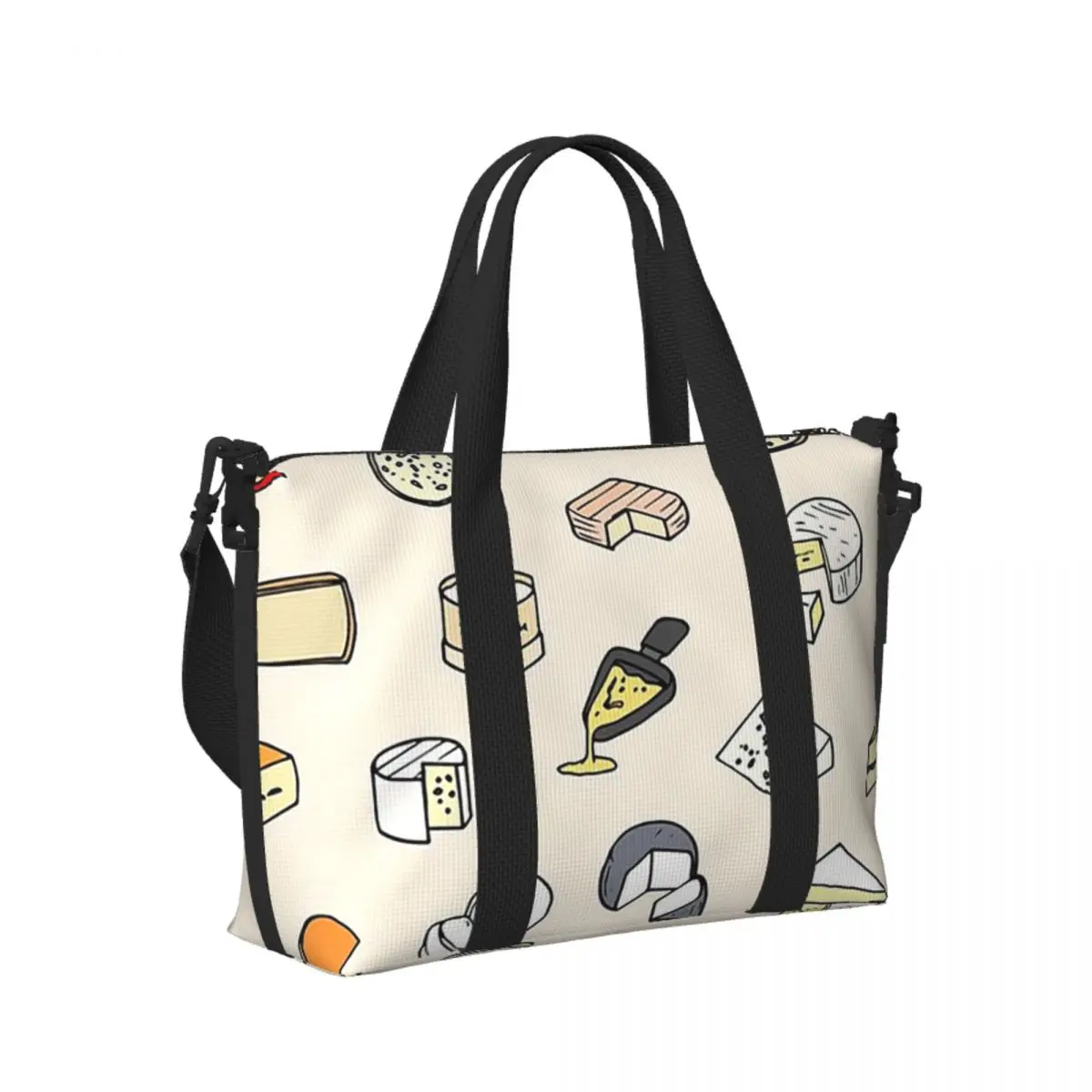 Custom Cheese Pattern Beach Travel Bag Large Capacity Tote Bags for Gym Yoga Women Shopping Duffle Shoulder Bag
Custom Cheese Pattern Beach Travel Bag Large Capacity Tote Bags for Gym Yoga Women Shopping Duffle Shoulder Bag