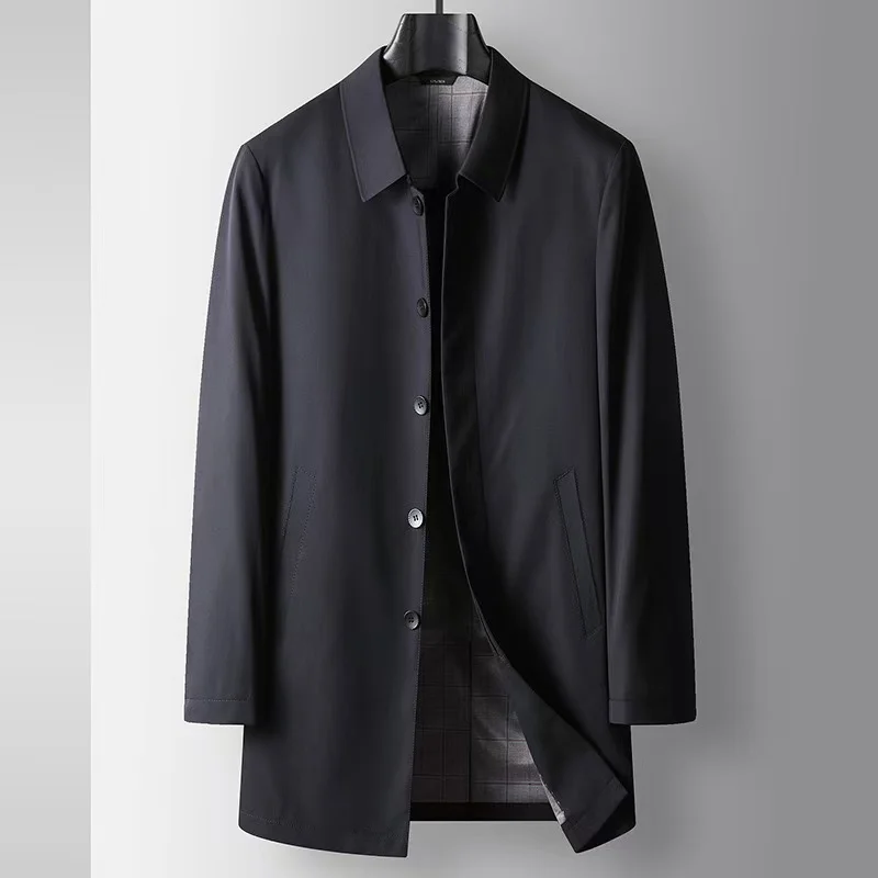 2025 Spring and Autumn New Men's Medium to Long Windbreaker Light Luxury Business Leisure No Heat Middle aged Youth Windbreaker
2025 Spring and Autumn New Men's Medium to Long Windbreaker Light Luxury Business Leisure No Heat Middle aged Youth Windbreaker