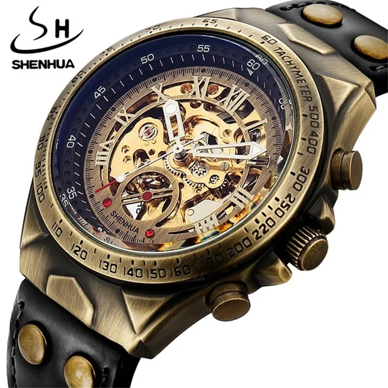 SHENHUA 9869 винтажные бронзовые мужские часы Relogio Masculino автоматические наручные часы мужские кожаные механические наручные часы Erkek Kol Saati
SHENHUA 9869 винтажные бронзовые мужские часы Relogio Masculino автоматические наручные часы мужские кожаные механические наручные часы Erkek Kol Saati