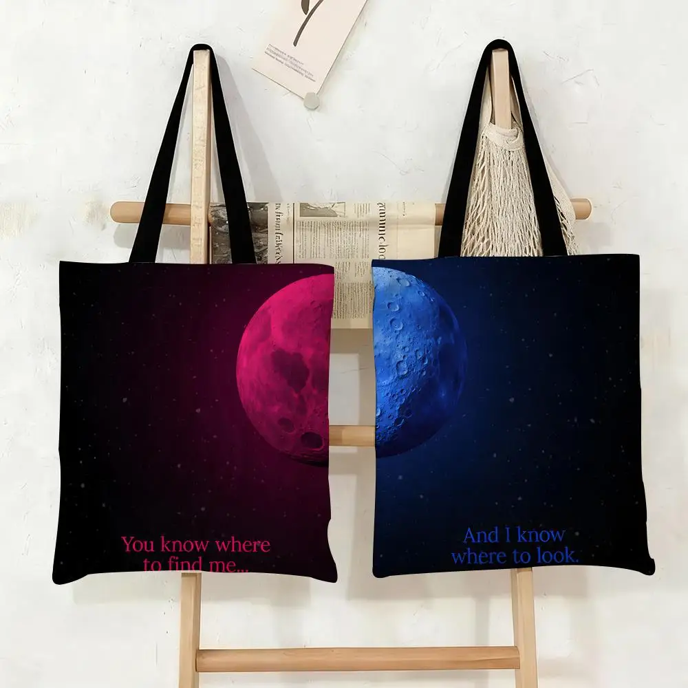 Moon Storage Bags Canvas Tote Bag Large Capacity Double-Sided Print Reusable Shopping Bag Eco-Friendly Shoulder Bag
Moon Storage Bags Canvas Tote Bag Large Capacity Double-Sided Print Reusable Shopping Bag Eco-Friendly Shoulder Bag