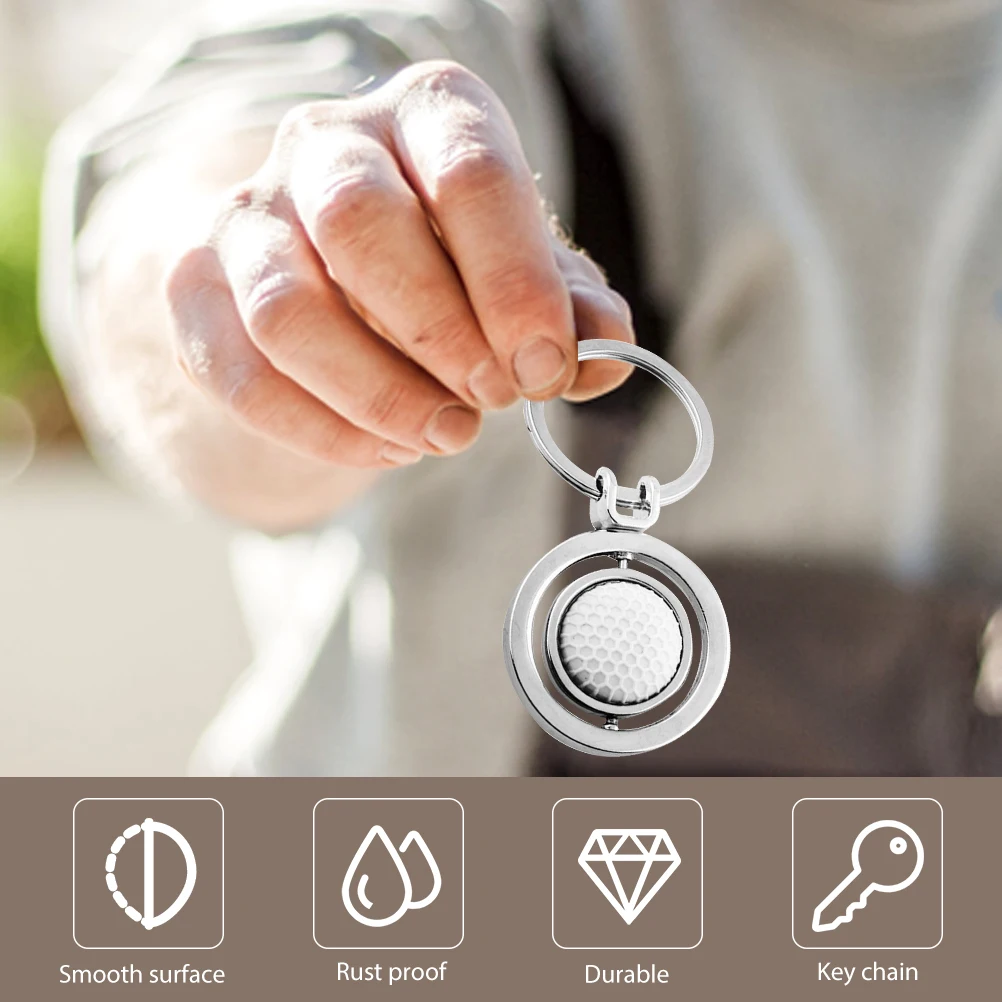2PCS Golf Ball Keychains Exquisite Zinc Alloy Rotary Balls Simulation Keyring Decor Sports Fan Present Key Ring Pendant 
2PCS Golf Ball Keychains Exquisite Zinc Alloy Rotary Balls Simulation Keyring Decor Sports Fan Present Key Ring Pendant