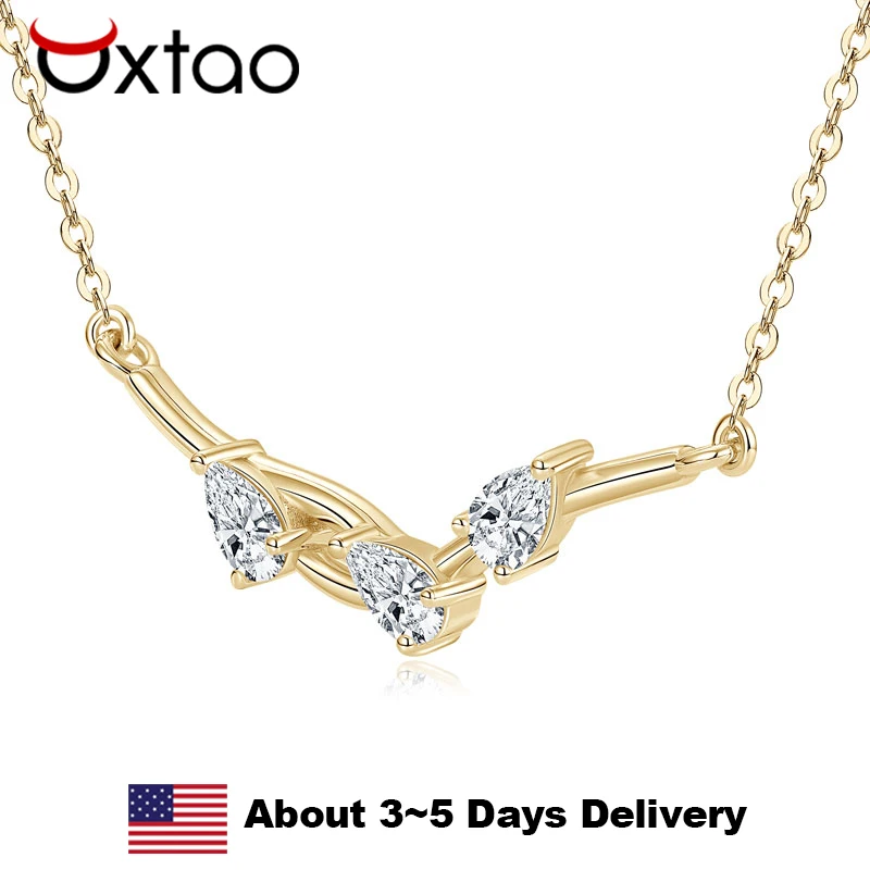 OXTAO настоящее ожерелье-цепочка из стерлингового серебра S925, сертифицированное D VVS1, муассанитовое ожерелье с подвеской в виде ветки дерева для женщин, ювелирные изделия
OXTAO настоящее ожерелье-цепочка из стерлингового серебра S925, сертифицированное D VVS1, муассанитовое ожерелье с подвеской в виде ветки дерева для женщин, ювелирные изделия