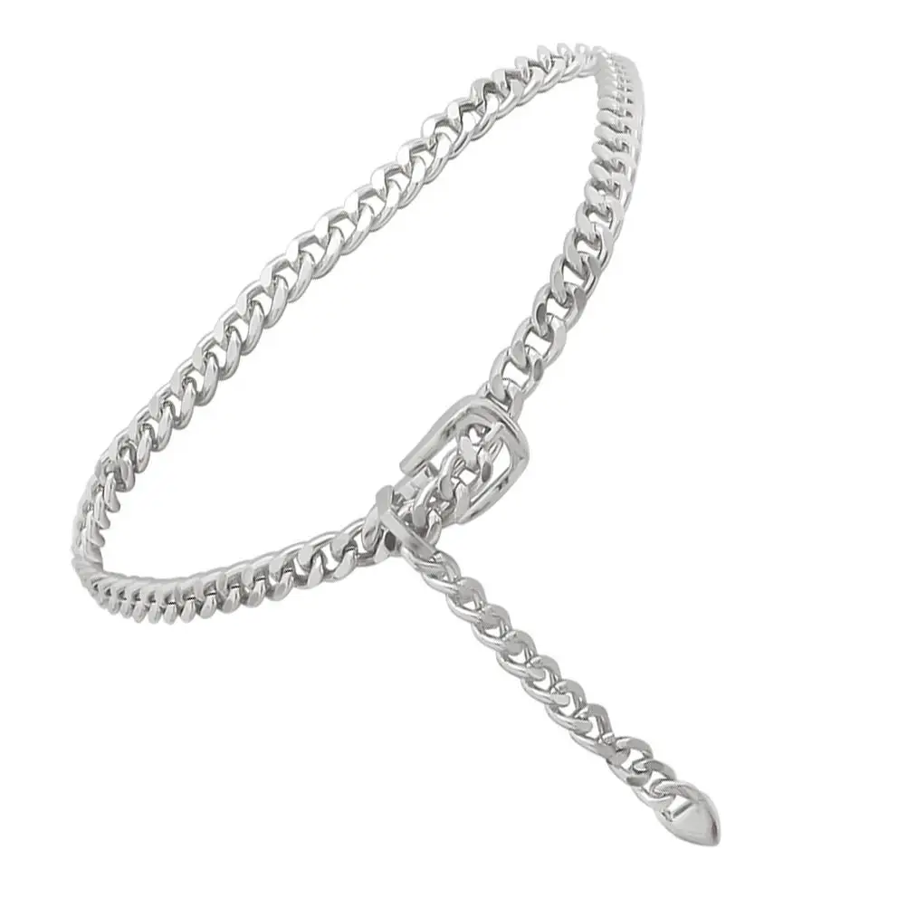 Pants Chain Metal Waist Single Layer Belly Belt Aluminum Female Belts for Women's
Pants Chain Metal Waist Single Layer Belly Belt Aluminum Female Belts for Women's