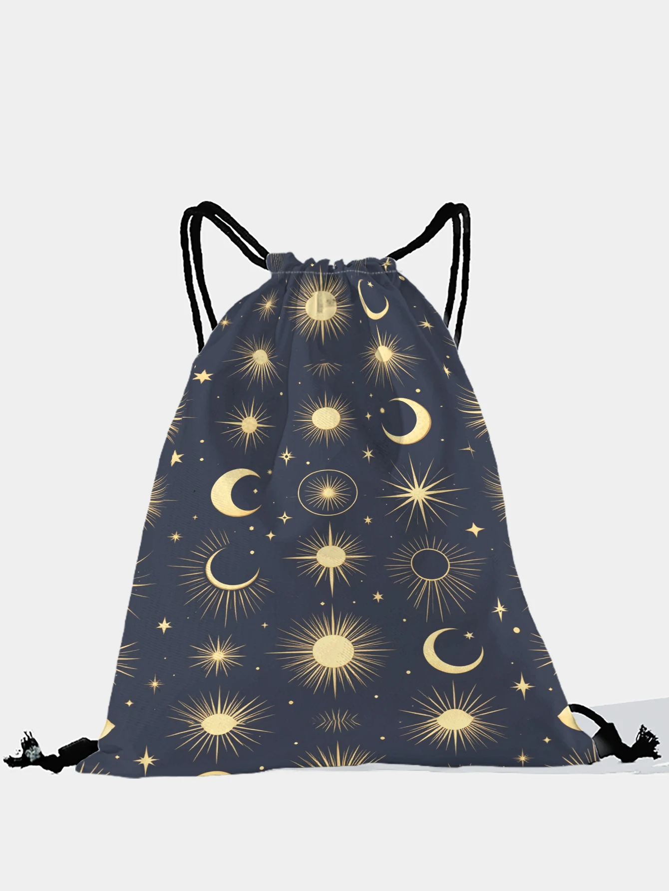 Sun, Moon & Stars Print Drawstring Backpack, Lightweight Sports Sack Bag for Gym, Yoga, Travel, School, Shopping and Daily Commu
Sun, Moon & Stars Print Drawstring Backpack, Lightweight Sports Sack Bag for Gym, Yoga, Travel, School, Shopping and Daily Commu