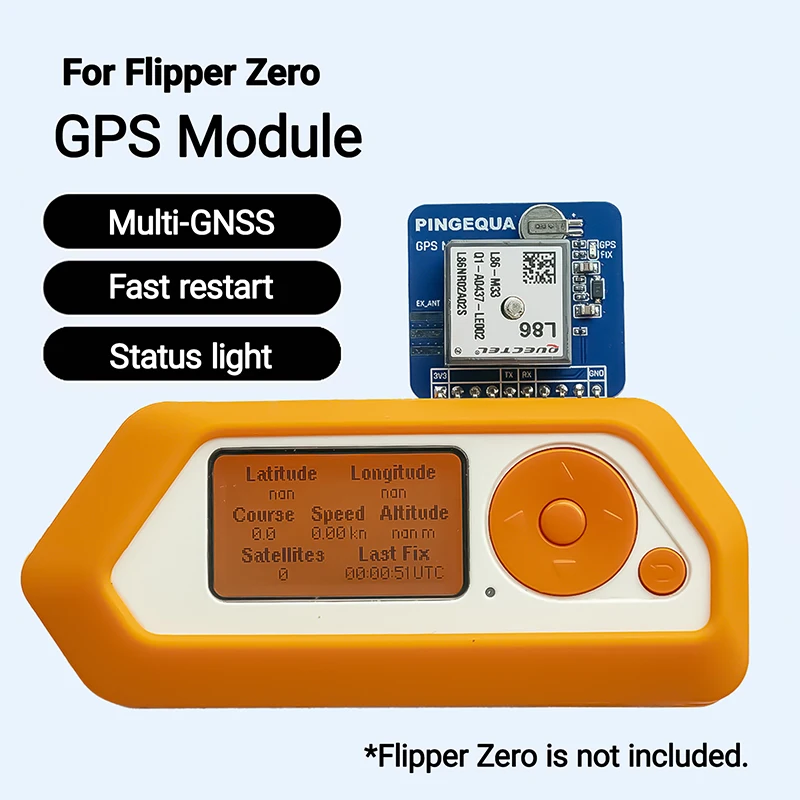 GPS Module for Flipper Zero, Multi-GNSS Receiver, Fast Position Fix, Plug & Play External Navigation Module
GPS Module for Flipper Zero, Multi-GNSS Receiver, Fast Position Fix, Plug & Play External Navigation Module
