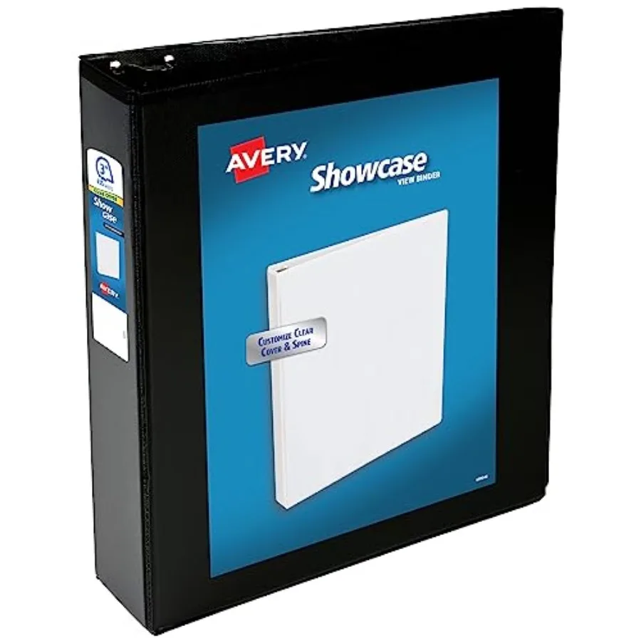 Showcase Standard View 3 Ring Binder, 3" Slant Rings, 635-Sheet Capacity, 3.5 Inch Wide Spine, 1 Black Binder, Ideal for Lightw
Showcase Standard View 3 Ring Binder, 3" Slant Rings, 635-Sheet Capacity, 3.5 Inch Wide Spine, 1 Black Binder, Ideal for Lightw