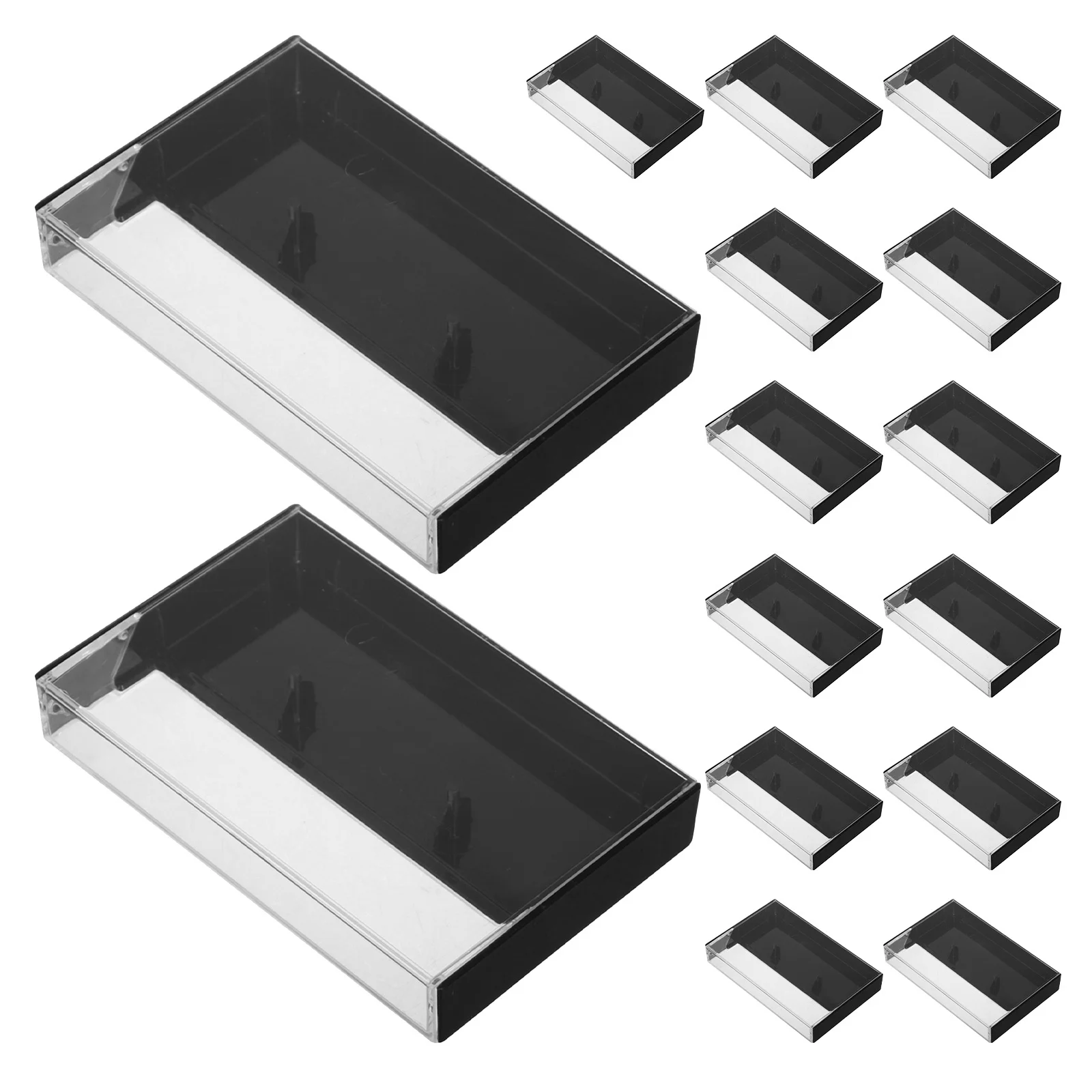 15Pcs Magnetic Tape Storage Box Retro Clear Plastic Cassette Organizer Dustproof Stackable Design for Home Music Collection
15Pcs Magnetic Tape Storage Box Retro Clear Plastic Cassette Organizer Dustproof Stackable Design for Home Music Collection