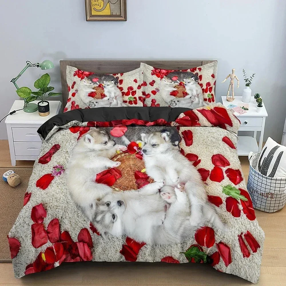 Top Cute Cats Duvet Cover Puppy Pattern Bedding Set Comforter Covers Bedroom Twin King Size Soft Quilt Cover Home Textile
Top Cute Cats Duvet Cover Puppy Pattern Bedding Set Comforter Covers Bedroom Twin King Size Soft Quilt Cover Home Textile