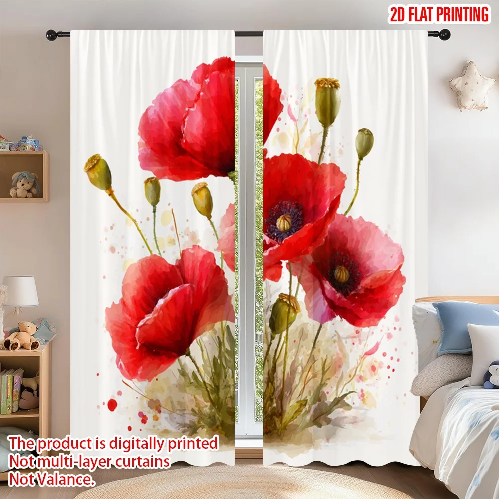 2D flat printing 2pcs Curtain Curtains Remembrance Day Red Poppies Digital Printed Polyester Drapes Festive Curtains Perfect for
2D flat printing 2pcs Curtain Curtains Remembrance Day Red Poppies Digital Printed Polyester Drapes Festive Curtains Perfect for