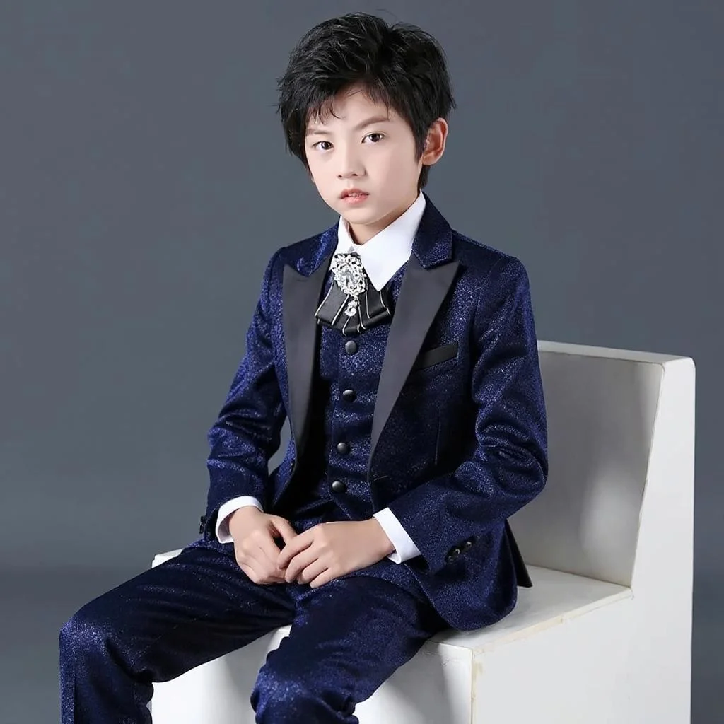 Boys Formal Suits Slim Fit Wedding Kids Tuxedo Set Toddler Suit Outfit for 3-16 Years Old Children Suit Jacket with Pants Vest
Boys Formal Suits Slim Fit Wedding Kids Tuxedo Set Toddler Suit Outfit for 3-16 Years Old Children Suit Jacket with Pants Vest