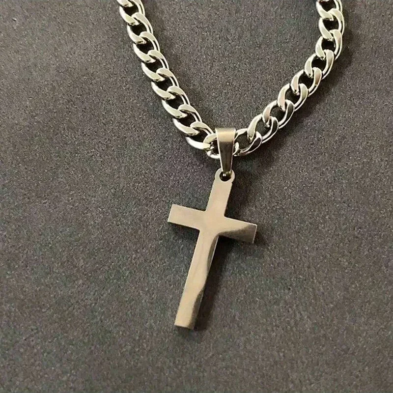 Punk Cross Pendant Link Chain for Men Women S925 Sterling Silver Hip Hop Necklace Gold Silver Fashion Jewelry Gift Waterproof
Punk Cross Pendant Link Chain for Men Women S925 Sterling Silver Hip Hop Necklace Gold Silver Fashion Jewelry Gift Waterproof