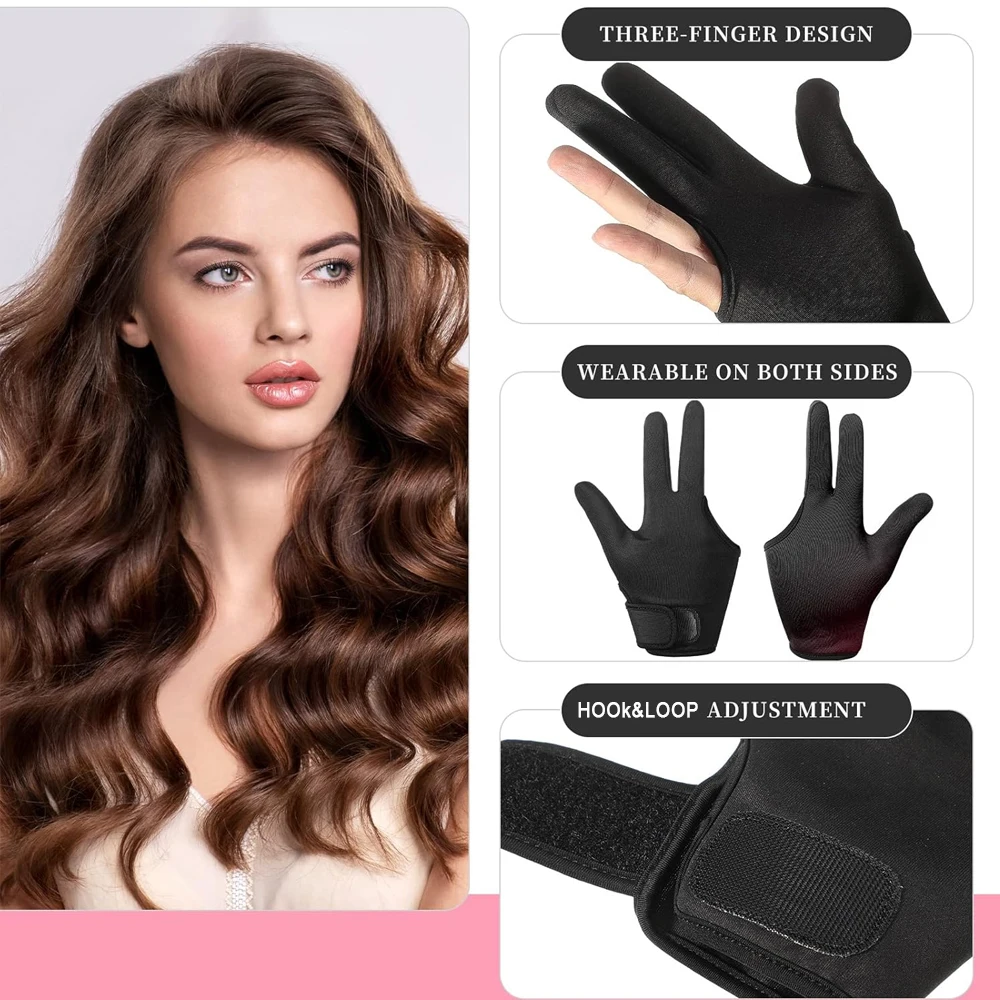 1Pcs Heat Resistant Gloves for Hair Styling Curling Wand Glove 3 Finger Barber Glove Reusable Hair Dye Heat Protector Gloves
1Pcs Heat Resistant Gloves for Hair Styling Curling Wand Glove 3 Finger Barber Glove Reusable Hair Dye Heat Protector Gloves
