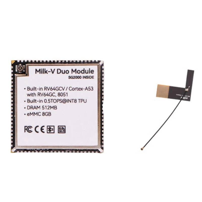 Модуль AFBC Milk-V Duo 01 Основный модуль SG2000 RISC-V 512 МБ с EMMC, WIFI и Bluetooth
Модуль AFBC Milk-V Duo 01 Основный модуль SG2000 RISC-V 512 МБ с EMMC, WIFI и Bluetooth