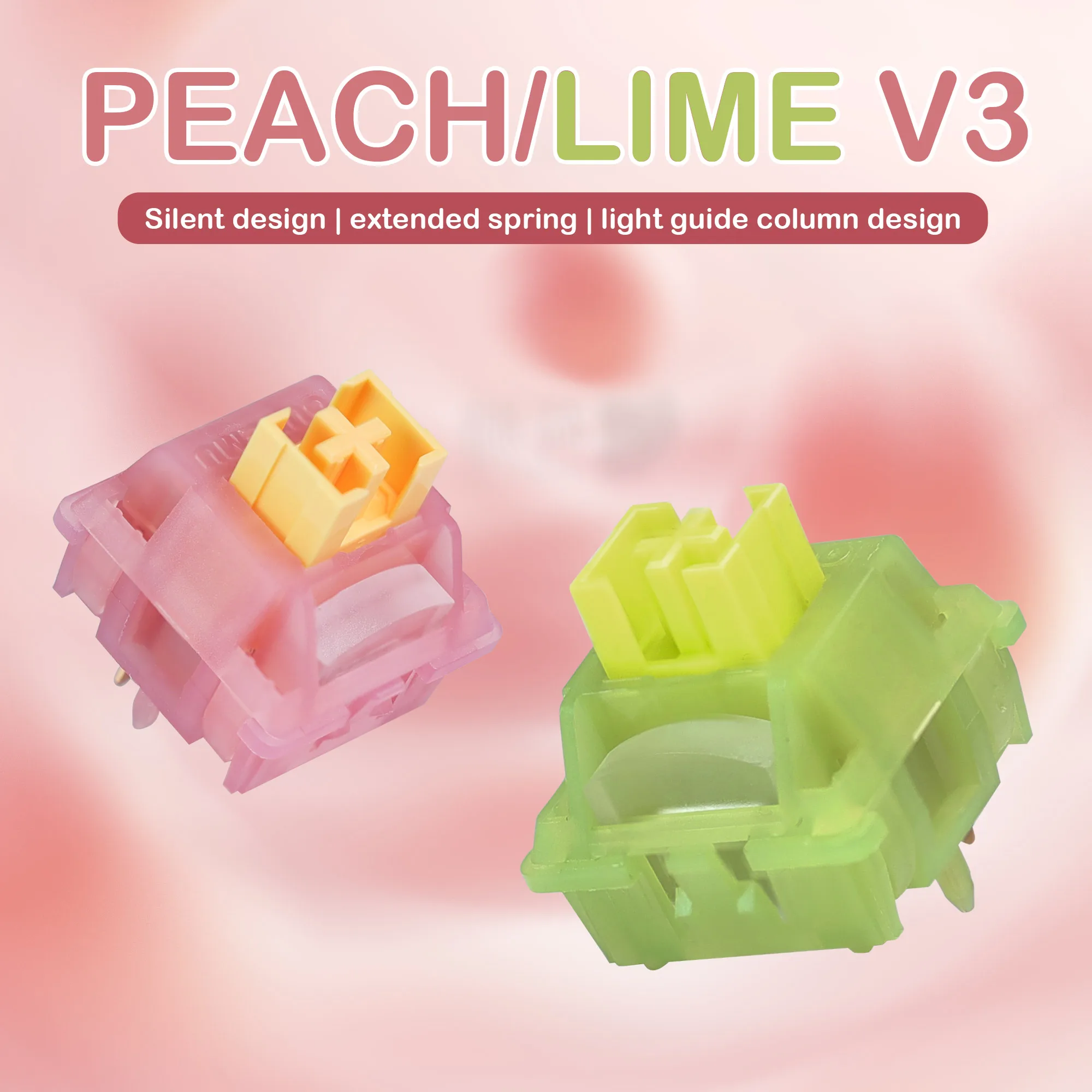 CHOSFOX Honey Peach V3 Silent Lubed Switch Lemon V3 Switches Mechanical Keyboard Linear Tactile POM 5Pin Pre Lubed Hot Swap PA66
CHOSFOX Honey Peach V3 Silent Lubed Switch Lemon V3 Switches Mechanical Keyboard Linear Tactile POM 5Pin Pre Lubed Hot Swap PA66