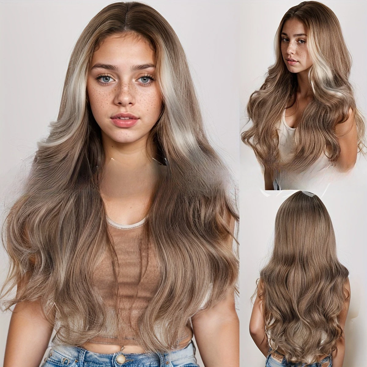 South East Asia Europe and the United States fashion wig new 24 inch gray brown highlight dyed wig high temperature resistance
South East Asia Europe and the United States fashion wig new 24 inch gray brown highlight dyed wig high temperature resistance