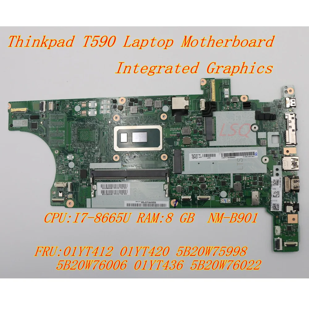 For Lenovo Thinkpad T590 Laptop Integrated Graphics Motherboard CPU:I7-8665U RAM:8 GB 01YT412 01YT420 5B20W75998 5B20W76006
For Lenovo Thinkpad T590 Laptop Integrated Graphics Motherboard CPU:I7-8665U RAM:8 GB 01YT412 01YT420 5B20W75998 5B20W76006