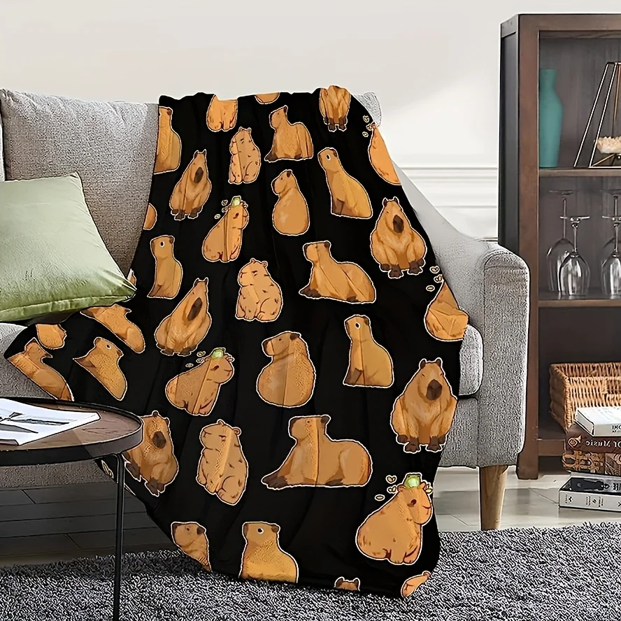 Capybara Themed Flannel Blanket With Playful Cartoon Style Suitable For Home Relaxation Offering Soft Warmth And Quality
Capybara Themed Flannel Blanket With Playful Cartoon Style Suitable For Home Relaxation Offering Soft Warmth And Quality
