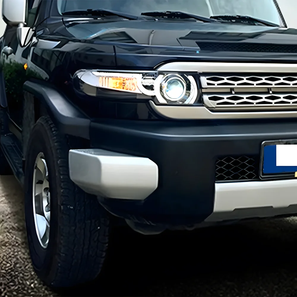 Для Toyota FJ Cruiser 2007-2017 светодиодные передние фонари автомобиля в сборе, обновленный дизайн Land Rover, бифокальные линзы, аксессуары для автомобильных фар
Для Toyota FJ Cruiser 2007-2017 светодиодные передние фонари автомобиля в сборе, обновленный дизайн Land Rover, бифокальные линзы, аксессуары для автомобильных фар
