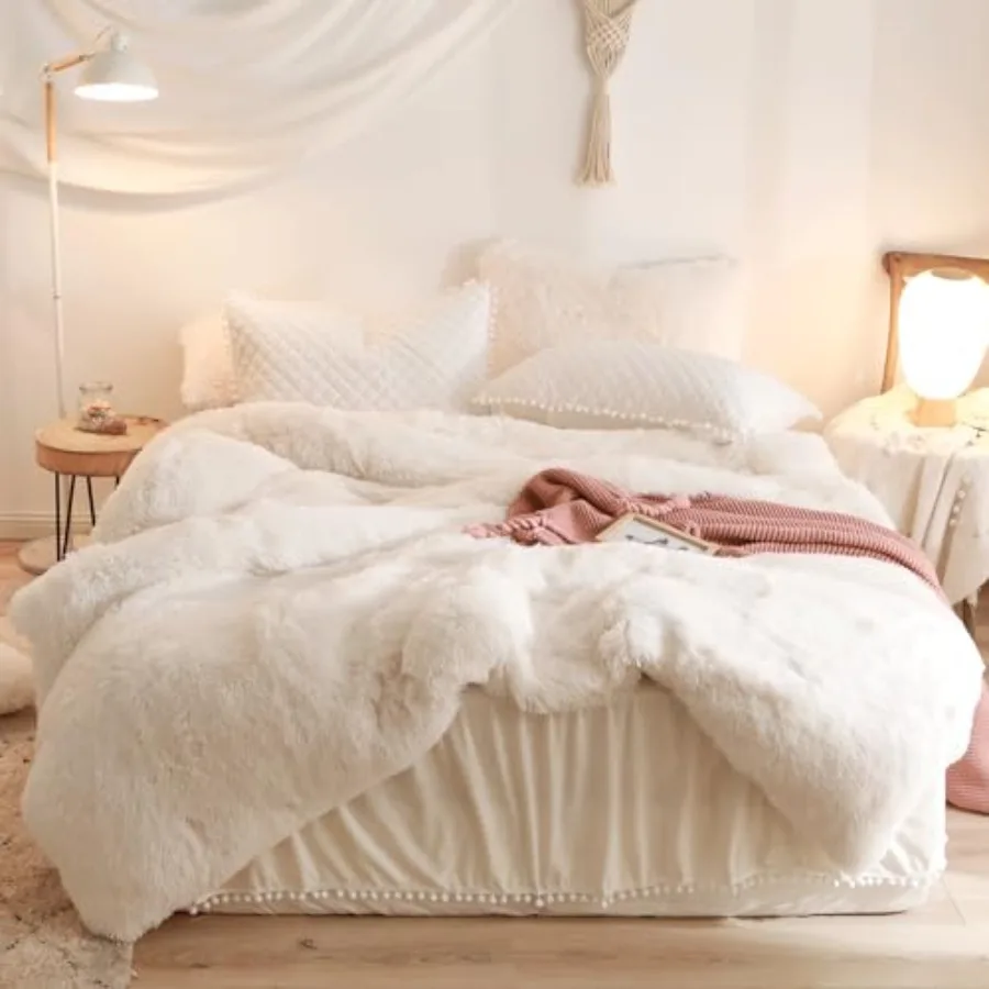 Fluffy Comforter Cover Size Set Soft Furry Plush Bedding Size 3 Pieces 1 Fuzzy Duvet Cover + 2 Faux Fur Pillow Cases Fluffy Bed
Fluffy Comforter Cover Size Set Soft Furry Plush Bedding Size 3 Pieces 1 Fuzzy Duvet Cover + 2 Faux Fur Pillow Cases Fluffy Bed