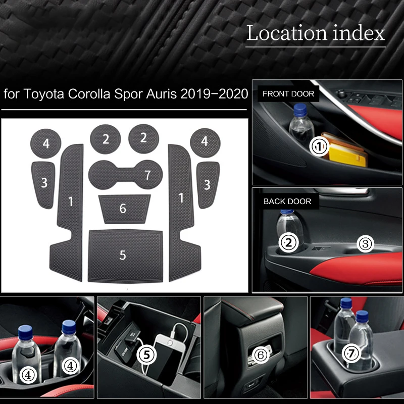 Anti-Slip Car Gate Slot Mat For Toyota Corolla 2019 2020 Door Groove Pad Leather Coaster Auto Interior Accessories
Anti-Slip Car Gate Slot Mat For Toyota Corolla 2019 2020 Door Groove Pad Leather Coaster Auto Interior Accessories