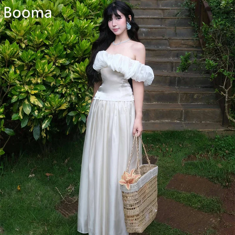 Booma Simple A-Line Evening Dresses Off The Shoulder Formal Party Gowns for Women Sleeveless Pleat Prom Gown Customize 2025
Booma Simple A-Line Evening Dresses Off The Shoulder Formal Party Gowns for Women Sleeveless Pleat Prom Gown Customize 2025