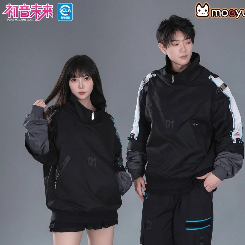 Moeyu Hatsune Miku Men Women Sweashirt Stand-up Collar Jacket Coat Male Fake Two Pieces T-shirt Vocaloid Cosplay Costume Casual
Moeyu Hatsune Miku Men Women Sweashirt Stand-up Collar Jacket Coat Male Fake Two Pieces T-shirt Vocaloid Cosplay Costume Casual