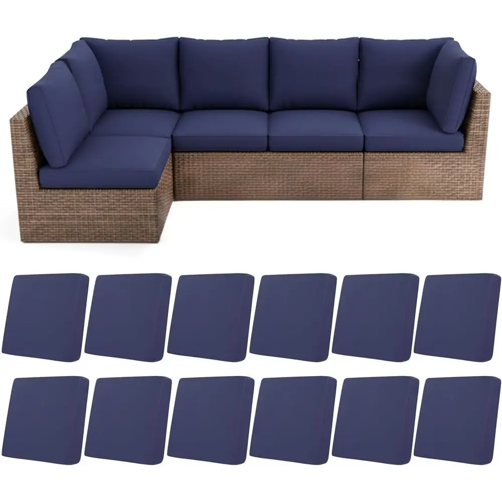 HEBE Stretch Patio Cushion Covers Set 12pcs,Waterproo Outdoor Couch Covers Replacement,Washable Reusable Seat Cushion Slipcovers
HEBE Stretch Patio Cushion Covers Set 12pcs,Waterproo Outdoor Couch Covers Replacement,Washable Reusable Seat Cushion Slipcovers