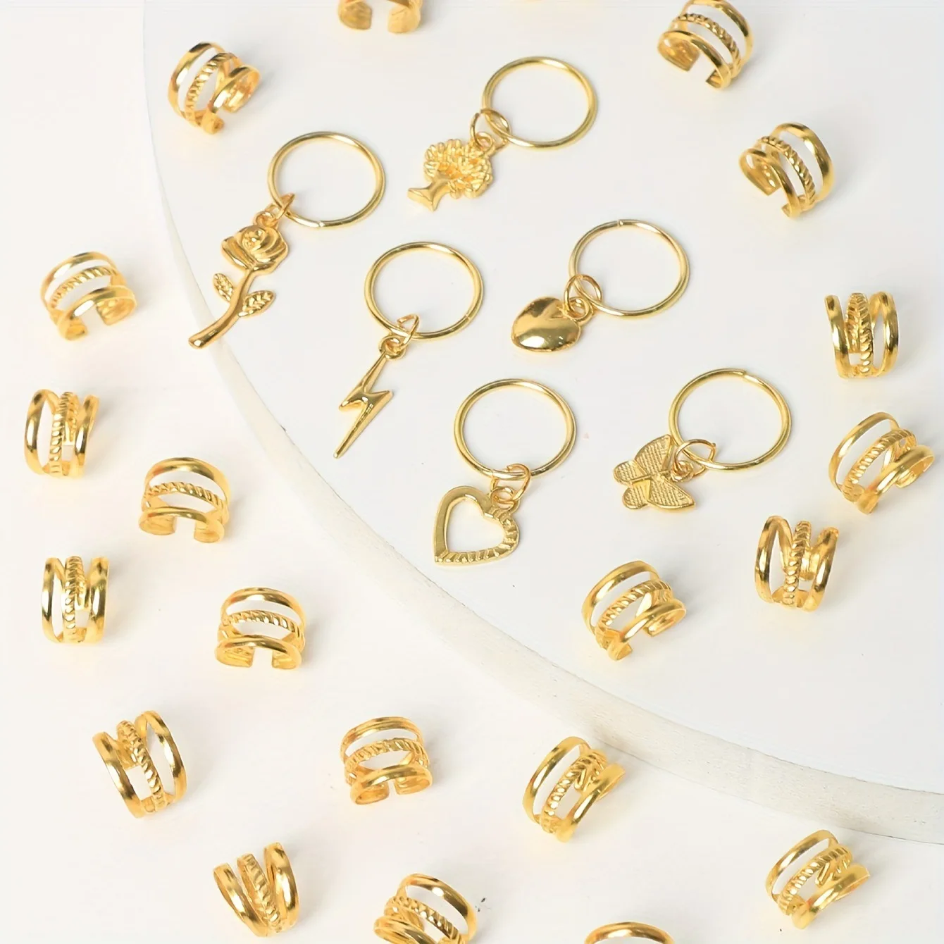 Premium 26 Count Bohemian Vintage Leaf Charm Hair Loop for Open Braid Fashion Decoration Clasp Set
Premium 26 Count Bohemian Vintage Leaf Charm Hair Loop for Open Braid Fashion Decoration Clasp Set