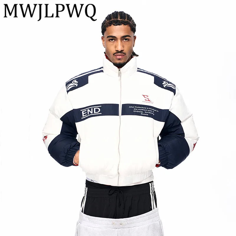 MWJLPWQ мотоциклетная куртка с воротником-стойкой и принтом для мужчин, зимняя уличная одежда контрастного цвета, шикарное утолщенное мужское хлопковое пальто 12777
MWJLPWQ мотоциклетная куртка с воротником-стойкой и принтом для мужчин, зимняя уличная одежда контрастного цвета, шикарное утолщенное мужское хлопковое пальто 12777