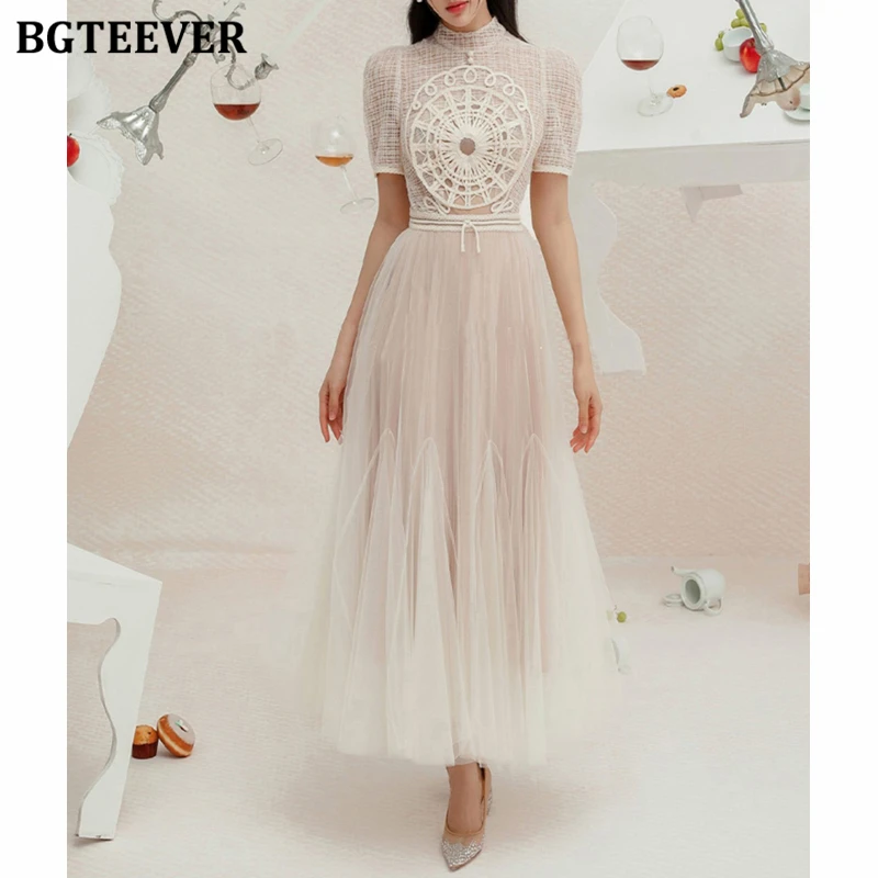 BGTEEVER Vintage Puff Sleeve Female Embroidery Printed Dress Elegant Stand Collar Slim Waist A-line Dress for Women
BGTEEVER Vintage Puff Sleeve Female Embroidery Printed Dress Elegant Stand Collar Slim Waist A-line Dress for Women