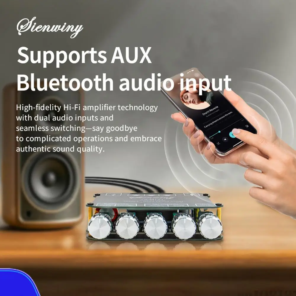YS-MT21 2.1 Channel BT5.0 Amplifier Board 50Wx2+100W Subwoofer Audio Receiver Power Amplifier Module for DIY Speakers Home Audio
YS-MT21 2.1 Channel BT5.0 Amplifier Board 50Wx2+100W Subwoofer Audio Receiver Power Amplifier Module for DIY Speakers Home Audio