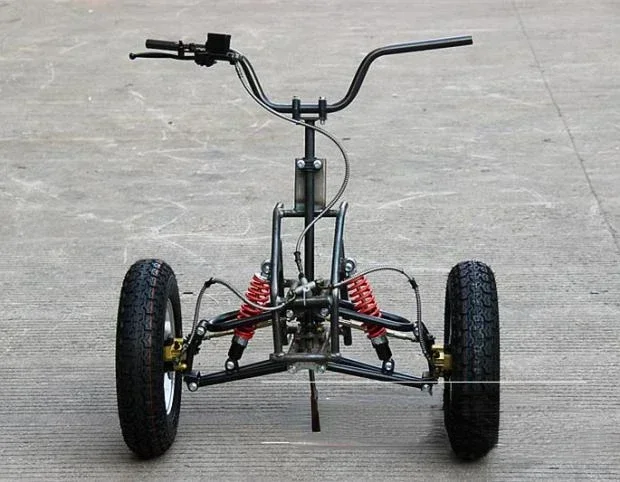 DIY four-wheel vehicle accessories modification small inverted three wheel front frame beach bike suspension brake steering Hot
DIY four-wheel vehicle accessories modification small inverted three wheel front frame beach bike suspension brake steering Hot