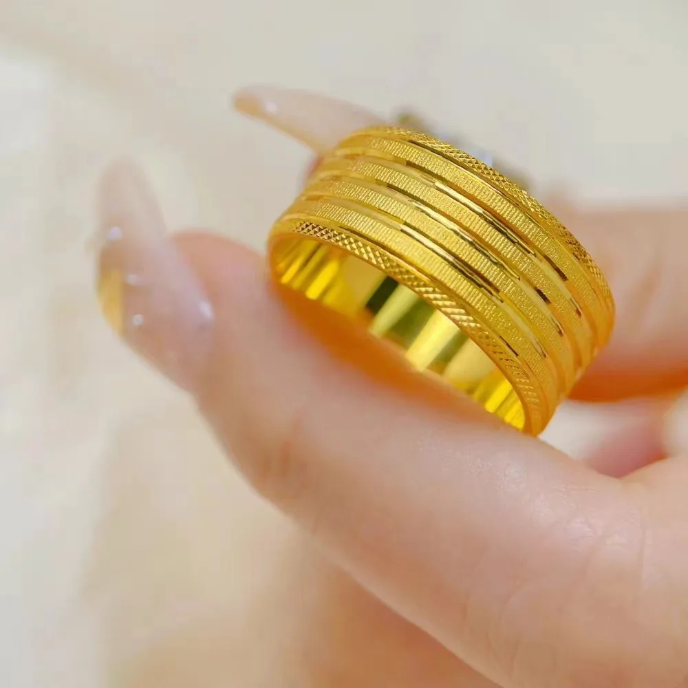Luxury 24K 9999 Pure Gold real gold plain ring closed finger ring for men and women
Luxury 24K 9999 Pure Gold real gold plain ring closed finger ring for men and women